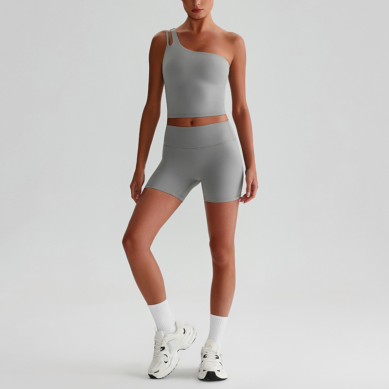 Strappy Sports Bra & Running Workout Pants Quick-Dry Breathable Yoga Set SKL-LQ0329
