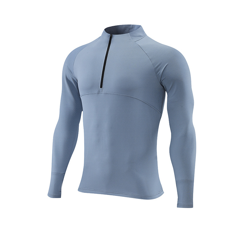 Men's Zip-Up Slim Fit Quick Dry Long Sleeve Shirt  808