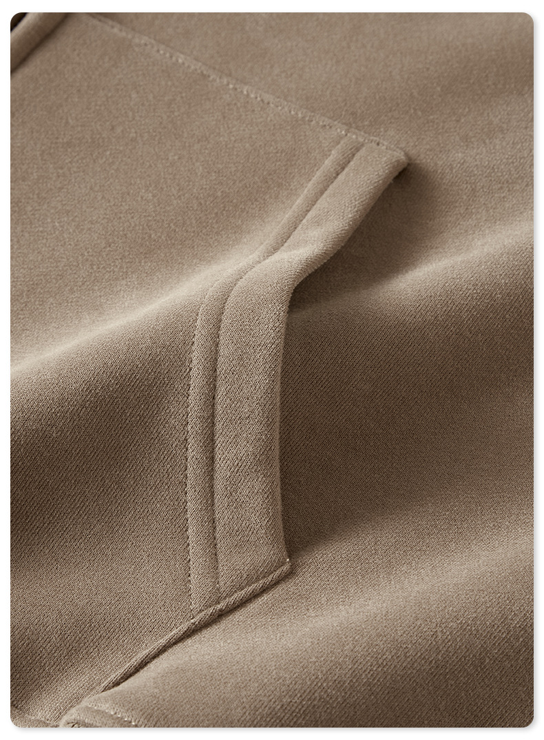  Fleece-Lined Loose Fit Hooded Zip-Up Jacket BEW0215