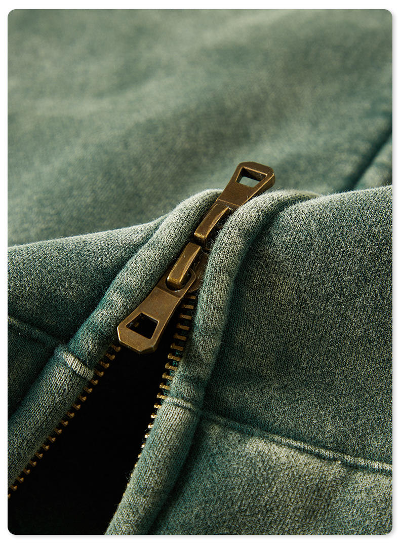  Vintage Zip-Up Hooded Cardigan Sweatshirt BEW0161