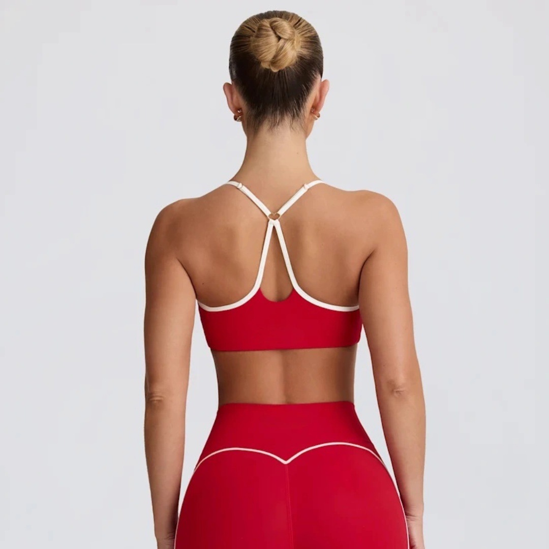 Colorblock Thin Strap U-Neck Racerback Tank Top SKL-FNK25119