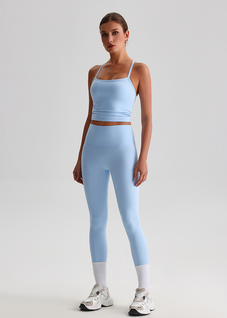 Premium Women's Sports Bra & Tank Top Two-Piece Yoga Set SKL-LQ8659
