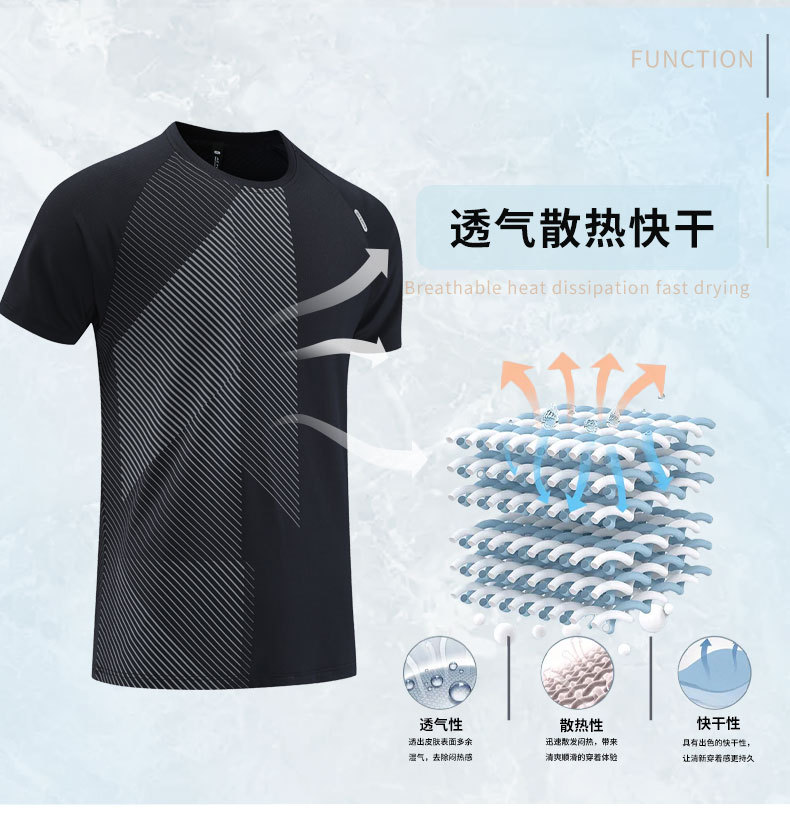 Men's Quick-Dry Moisture-Wicking Loose Fit Short Sleeve Shirt R428