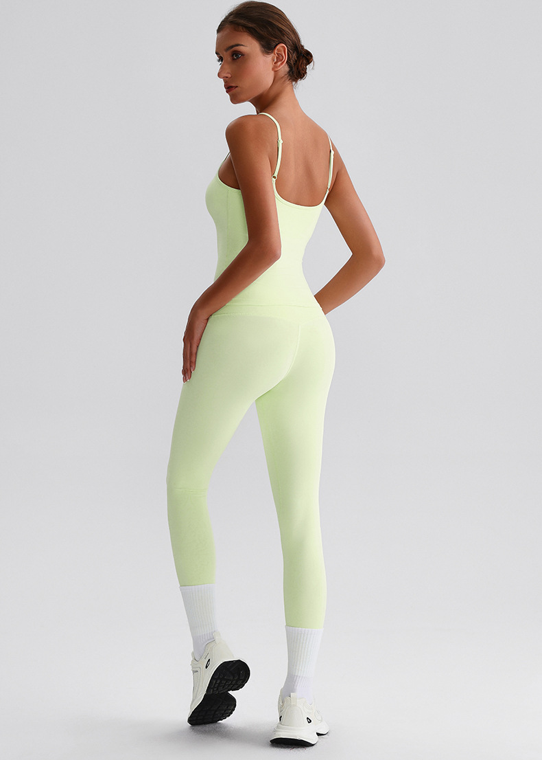 7/8 Length Workout Pants Pilates Training Set SKL-LQ0132