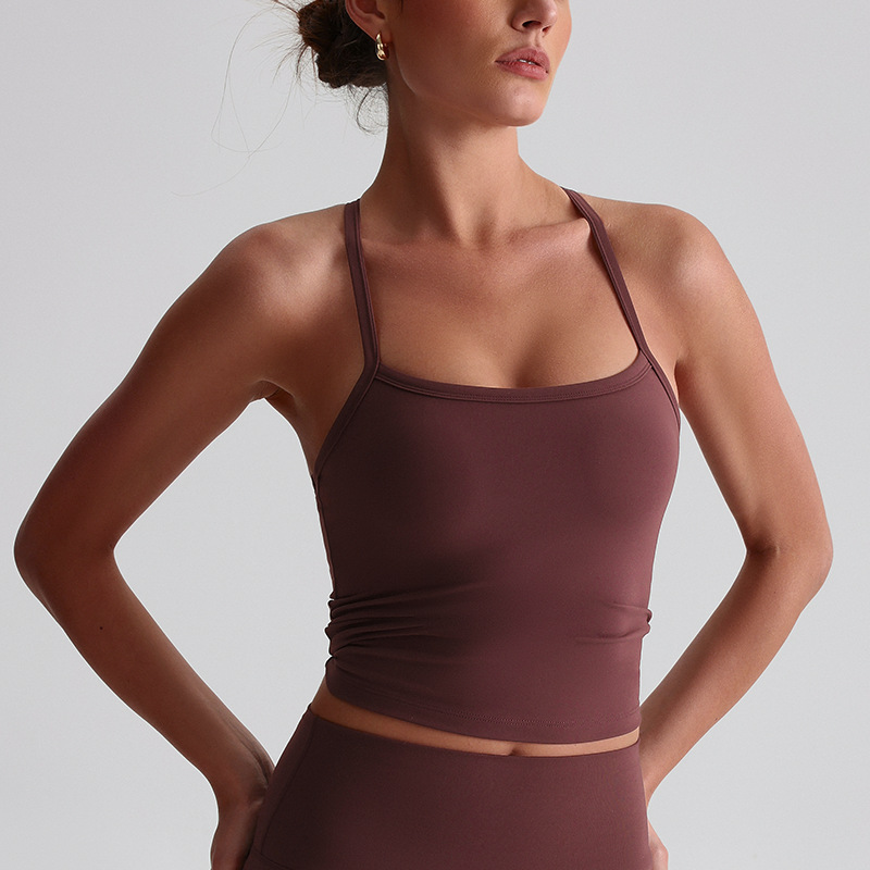 Western-Style Open-Back Quick-Dry Yoga Tank Top for Fitness SKL-LQ2159