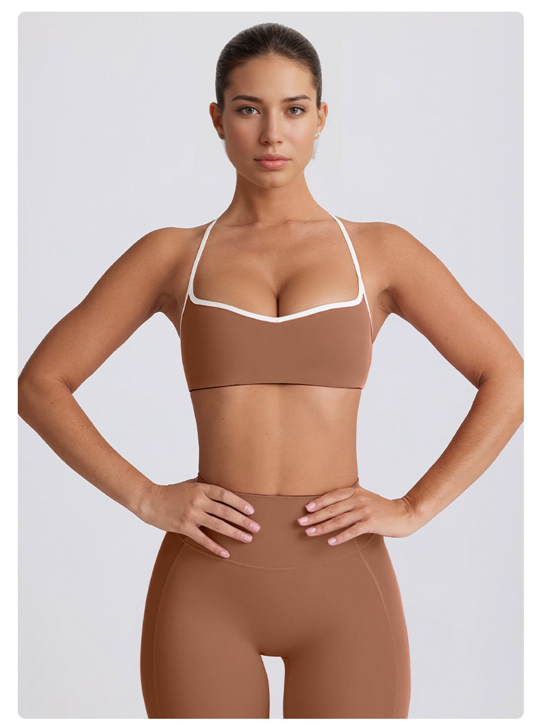 Slimming Compression Spaghetti Strap Open-Back Running Pants Set SKL-QY-B6001+K5008