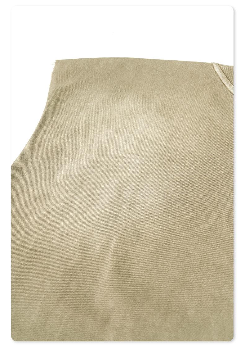 Washed Frayed Sleeveless Vest BES1520