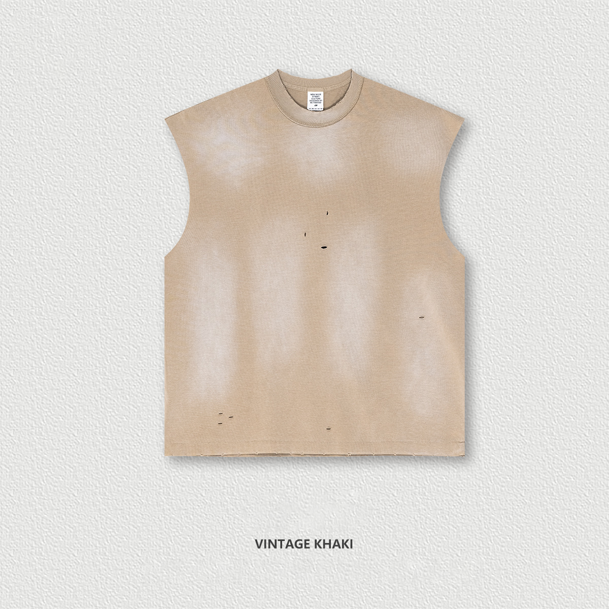 Vintage Distressed Sleeveless Vest  BES25106