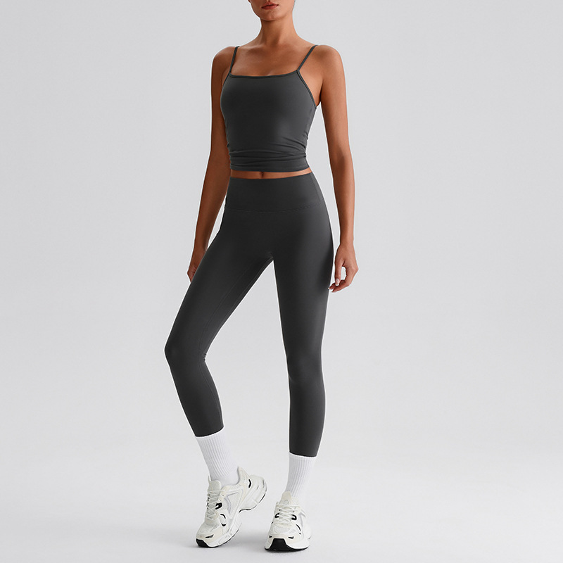 7/8 Length Workout Pants Pilates Training Set SKL-LQ0132