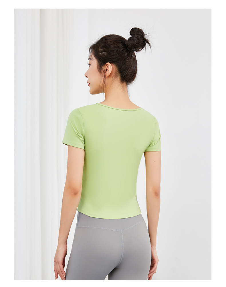 Quick-Dry Yoga Sports Tank Top & Short-Sleeve  SKL-QY22054