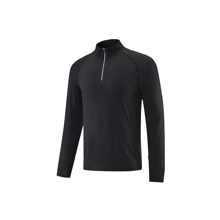 Men's Stand Collar Long Sleeve Tops with Reflective Strips 802