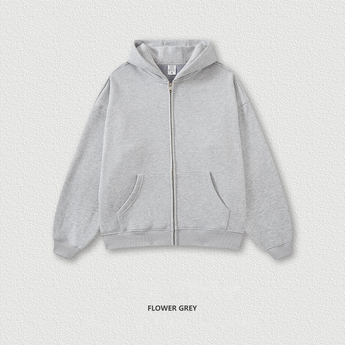  Fleece-Lined Loose Fit Hooded Zip-Up Jacket BEW0215
