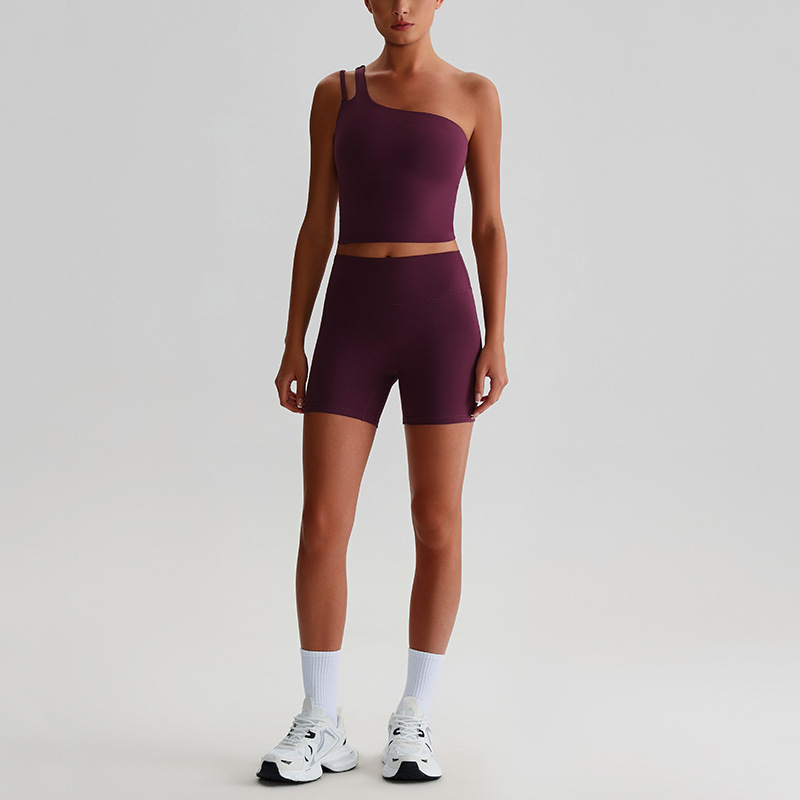 Strappy Sports Bra & Running Workout Pants Quick-Dry Breathable Yoga Set SKL-LQ0329