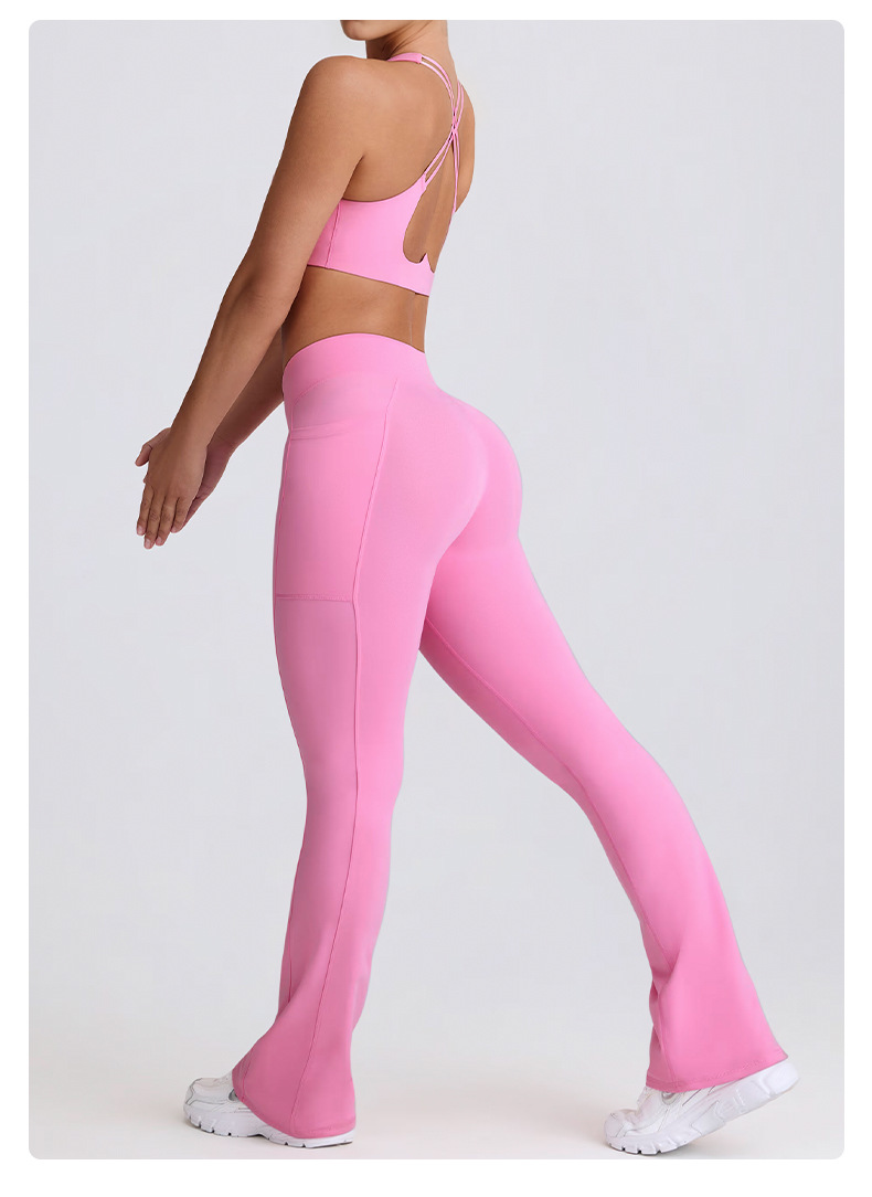Spaghetti Strap Naked-Sensation Fitness Yoga Leggings Set SKL-QY-B6006+K3609