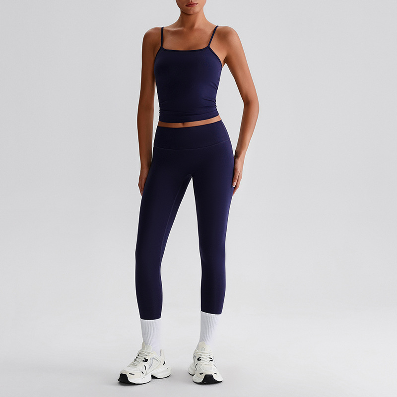 7/8 Length Workout Pants Pilates Training Set SKL-LQ0132
