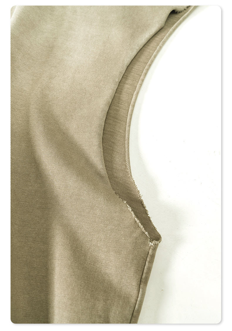 Washed Frayed Sleeveless Vest BES1520