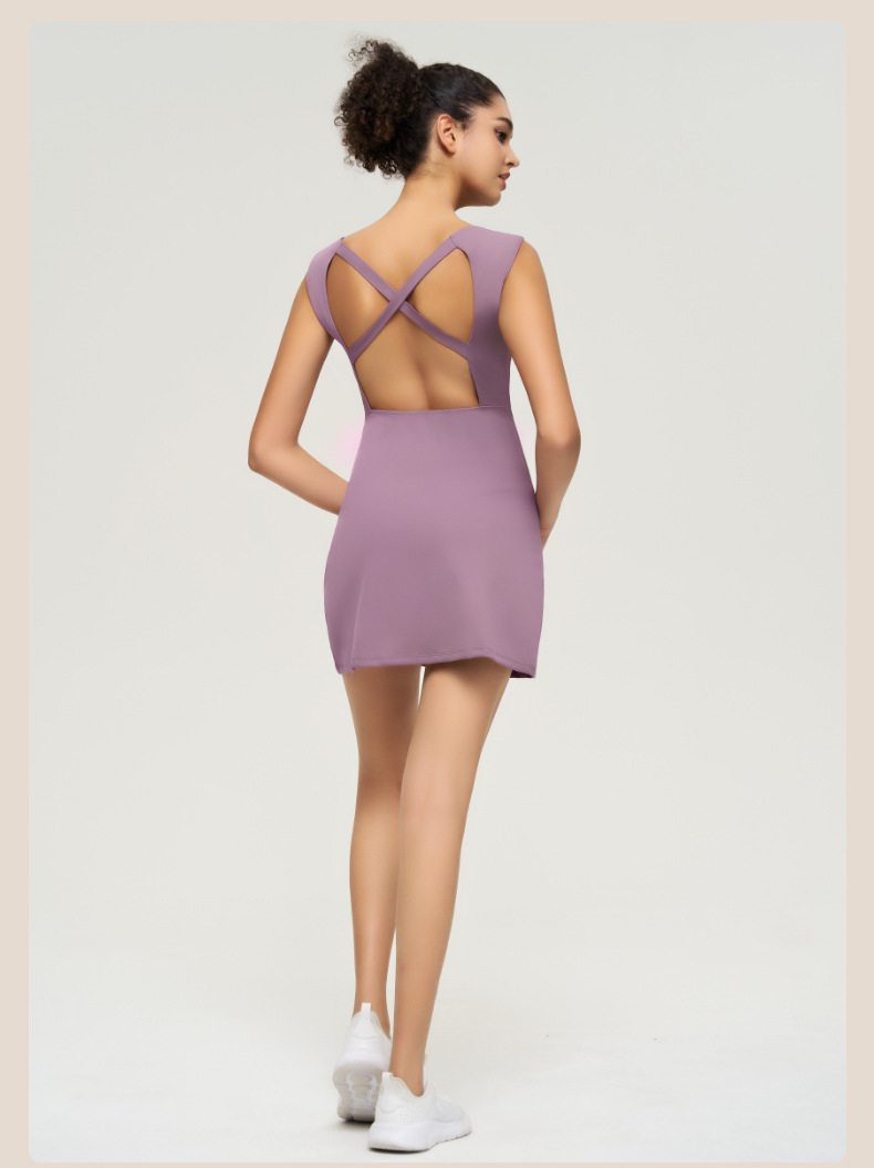 Seamless Padded Bodycon Dress with Hollow-Out Open-Back Design SKL-QY-T3846