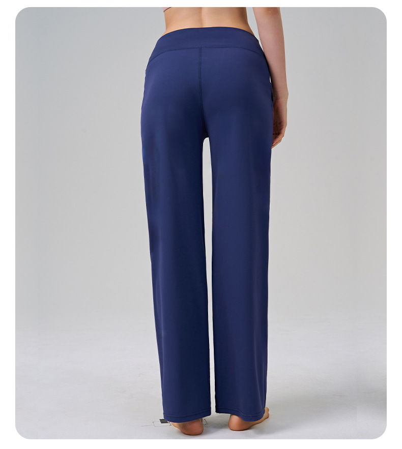 Color-block Striped Yoga Pants for Women, Flared Long Pants for Running and Fitness SKL-QY-K4531