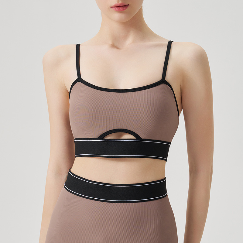Halter Neck Open-Back Sports Bra SKL-QY-B4035