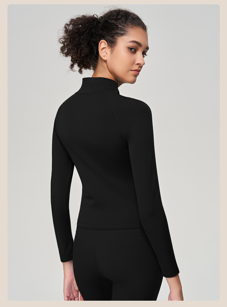 Slim-Fit Women's Long-Sleeve Zip-Up Breathable Jacket SKL-QY-T3822