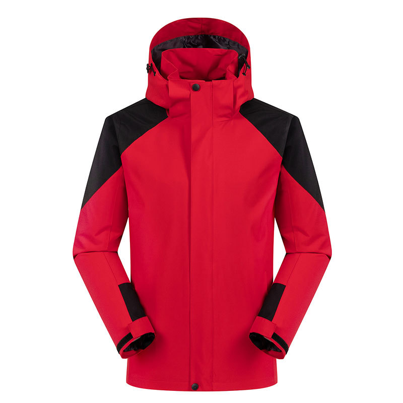 Men's Colorblock Single-Layer Windproof Waterproof Hiking Jacket 909