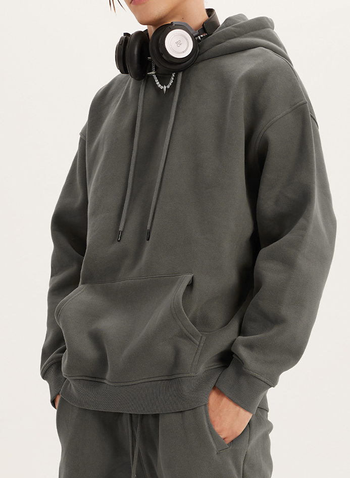  Loose Solid Color Hoodie Unisex BE2622