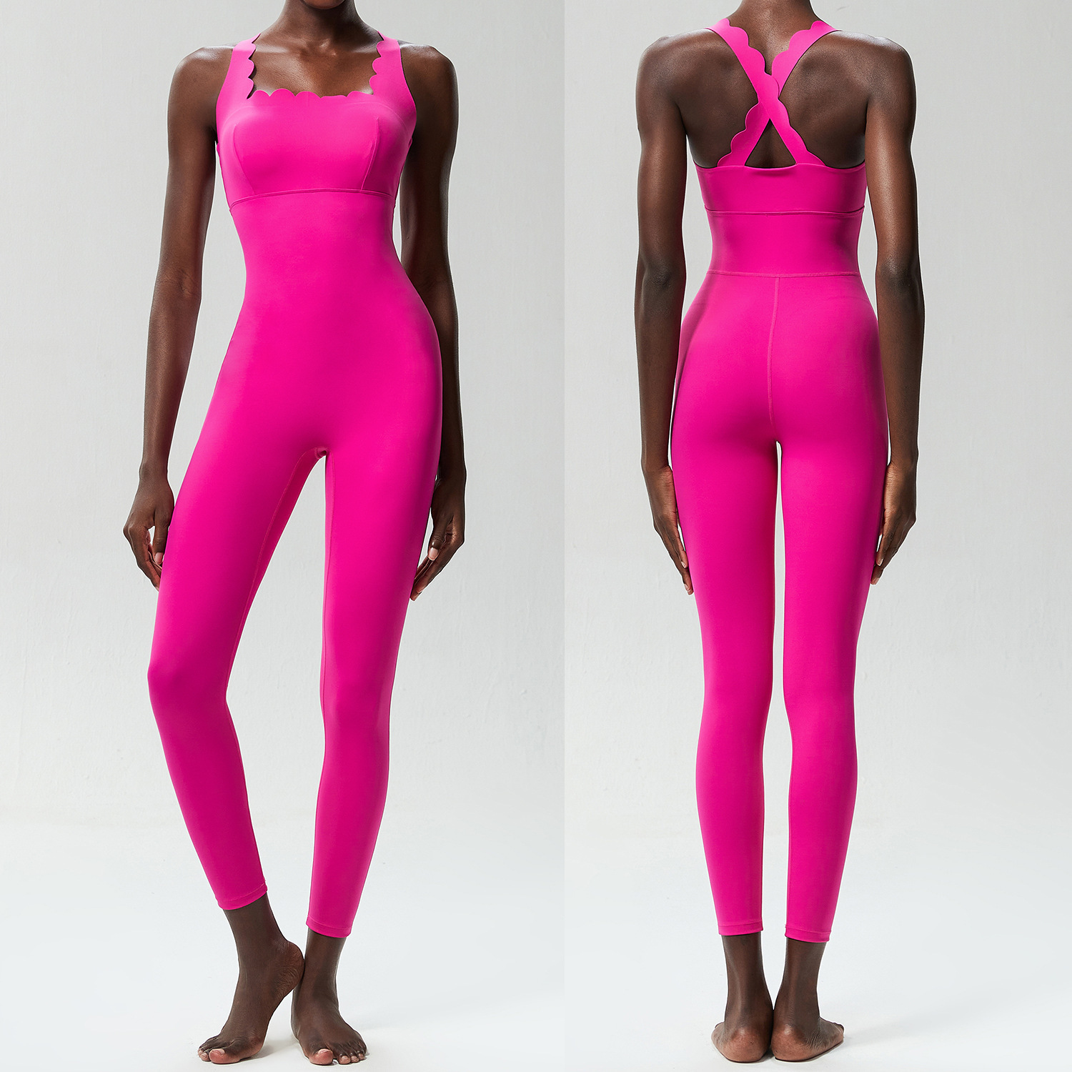Women's Medium-Impact Compression Bodysuit with Built-in Bra SKL-FNK8843