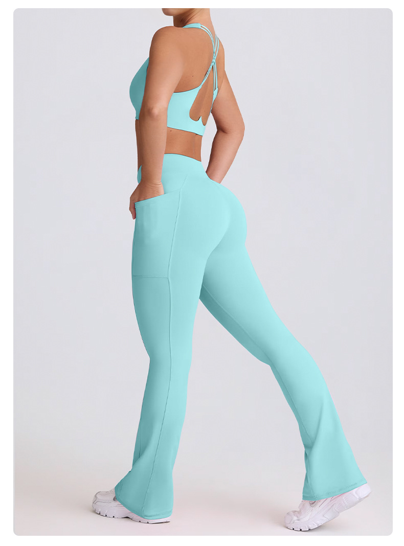 Spaghetti Strap Naked-Sensation Fitness Yoga Leggings Set SKL-QY-B6006+K3609