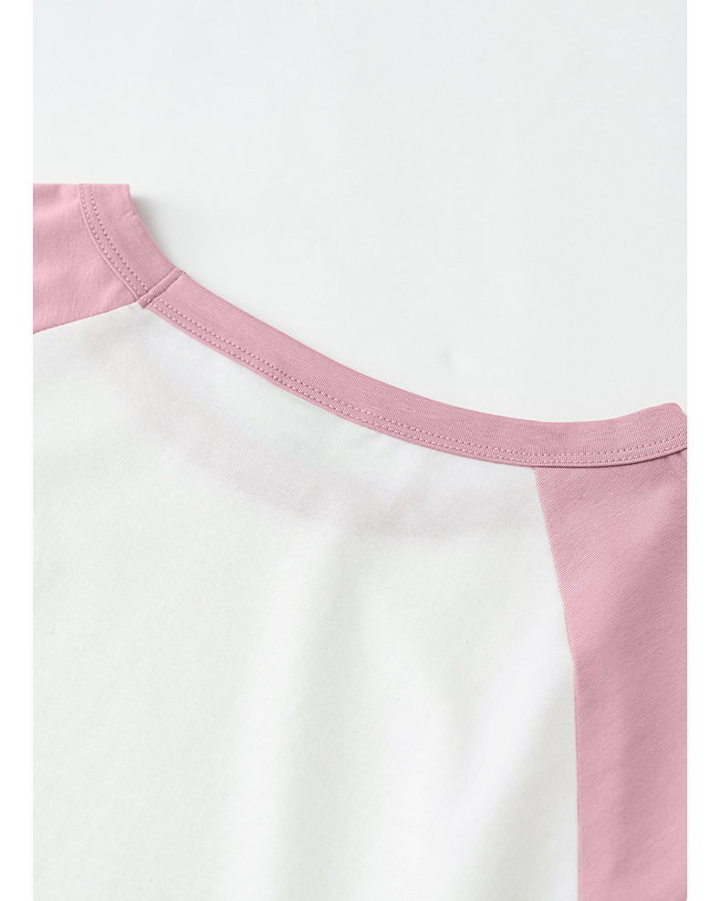 Waist-Cinching Slimming Top Color-Block Athletic Short Sleeve BEN25130