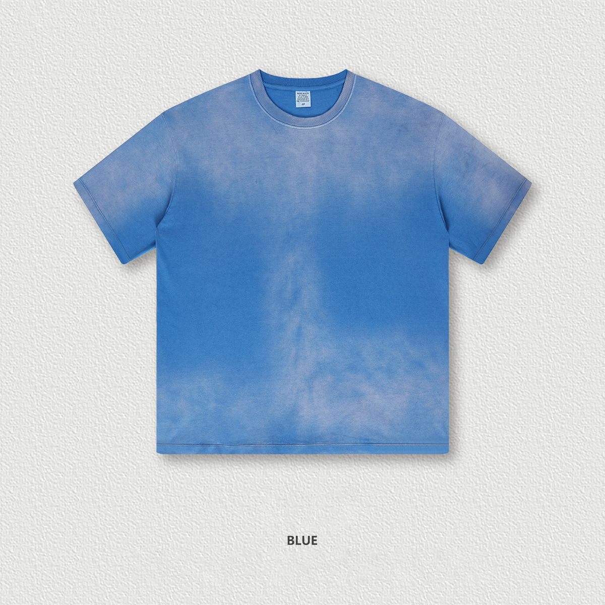 Crewneck Washed Short Sleeve Loose Gradient  BES1755