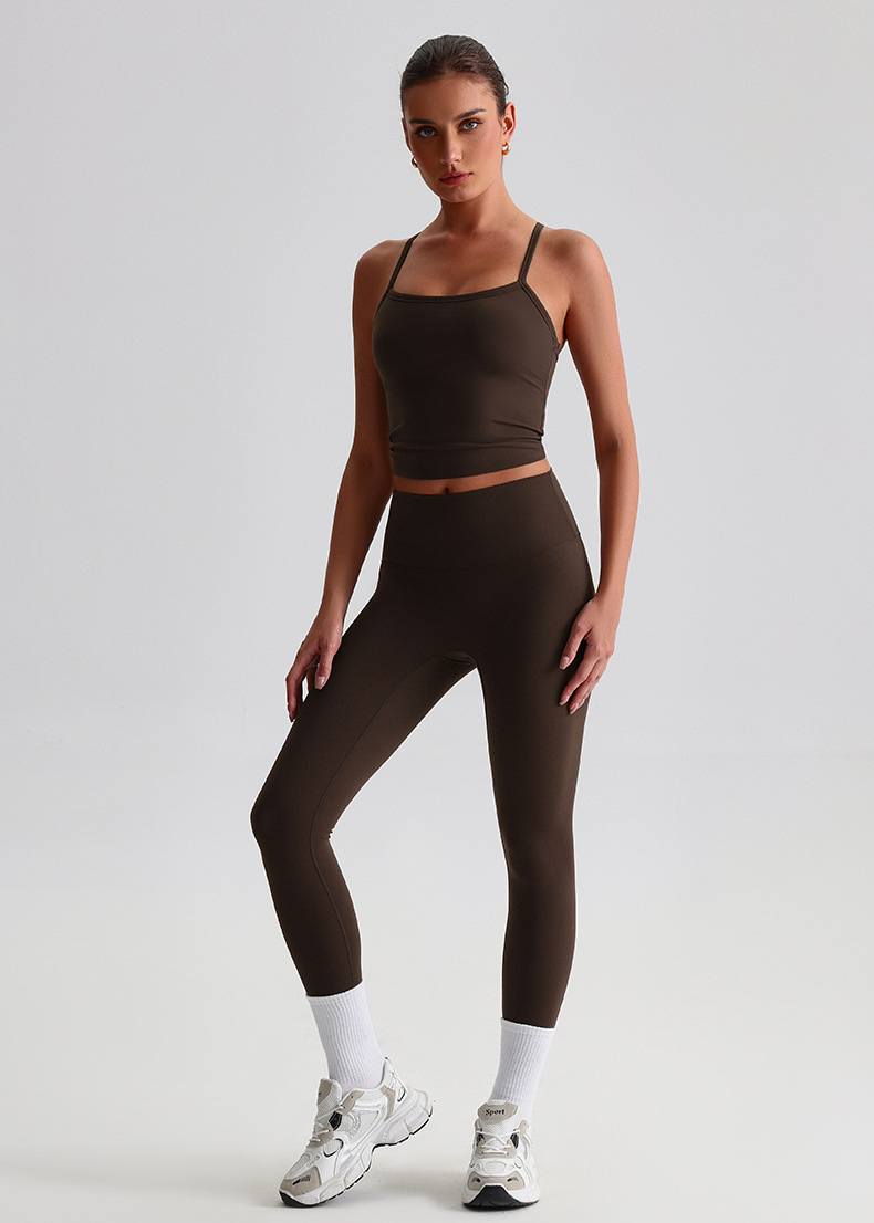 Premium Women's Sports Bra & Tank Top Two-Piece Yoga Set SKL-LQ8659
