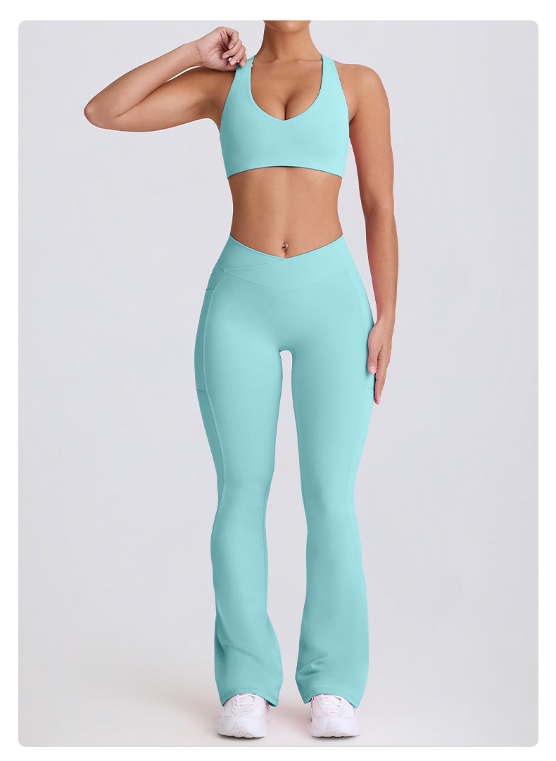Spaghetti Strap Naked-Sensation Fitness Yoga Leggings Set SKL-QY-B6006+K3609