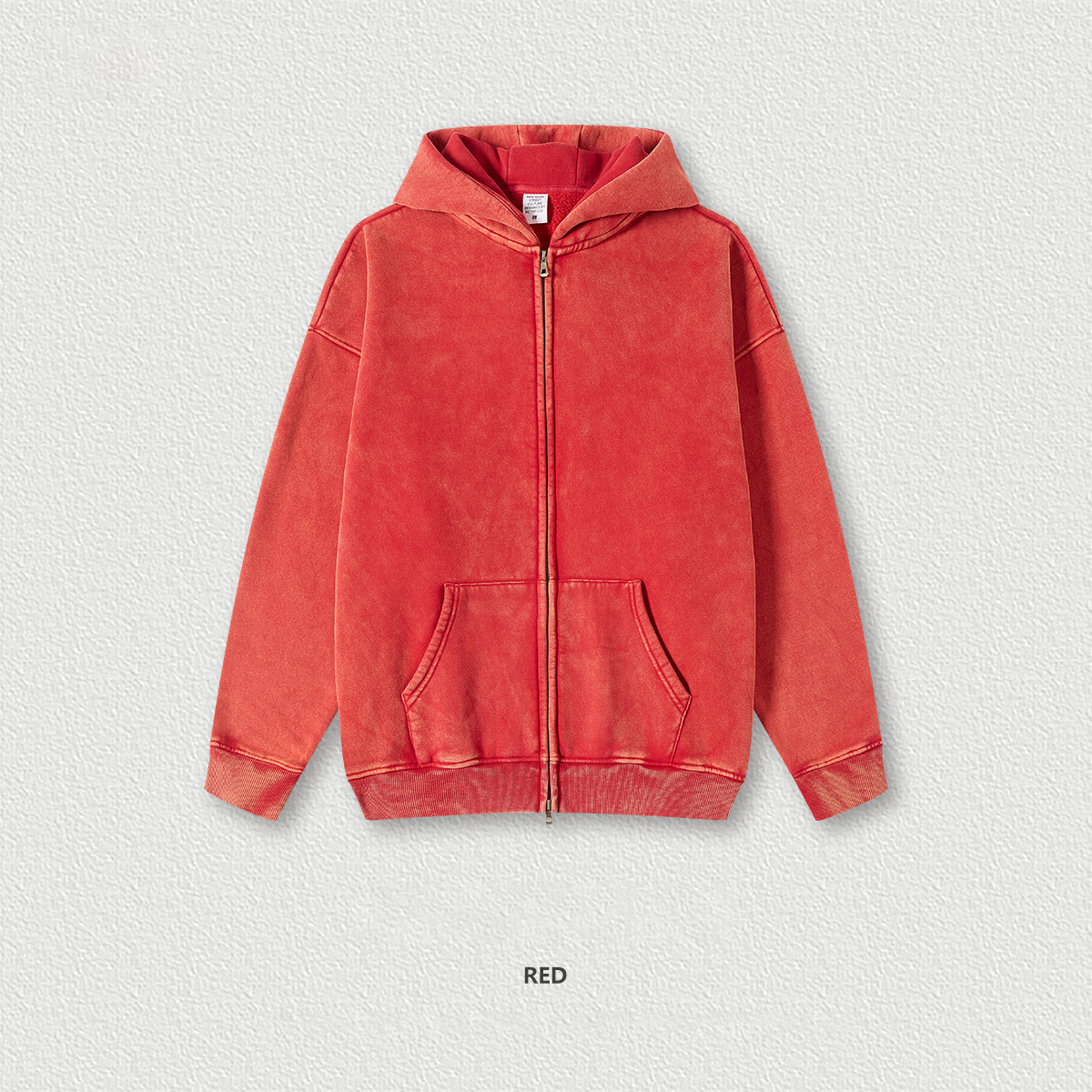  Vintage Zip-Up Hooded Cardigan Sweatshirt BEW0161