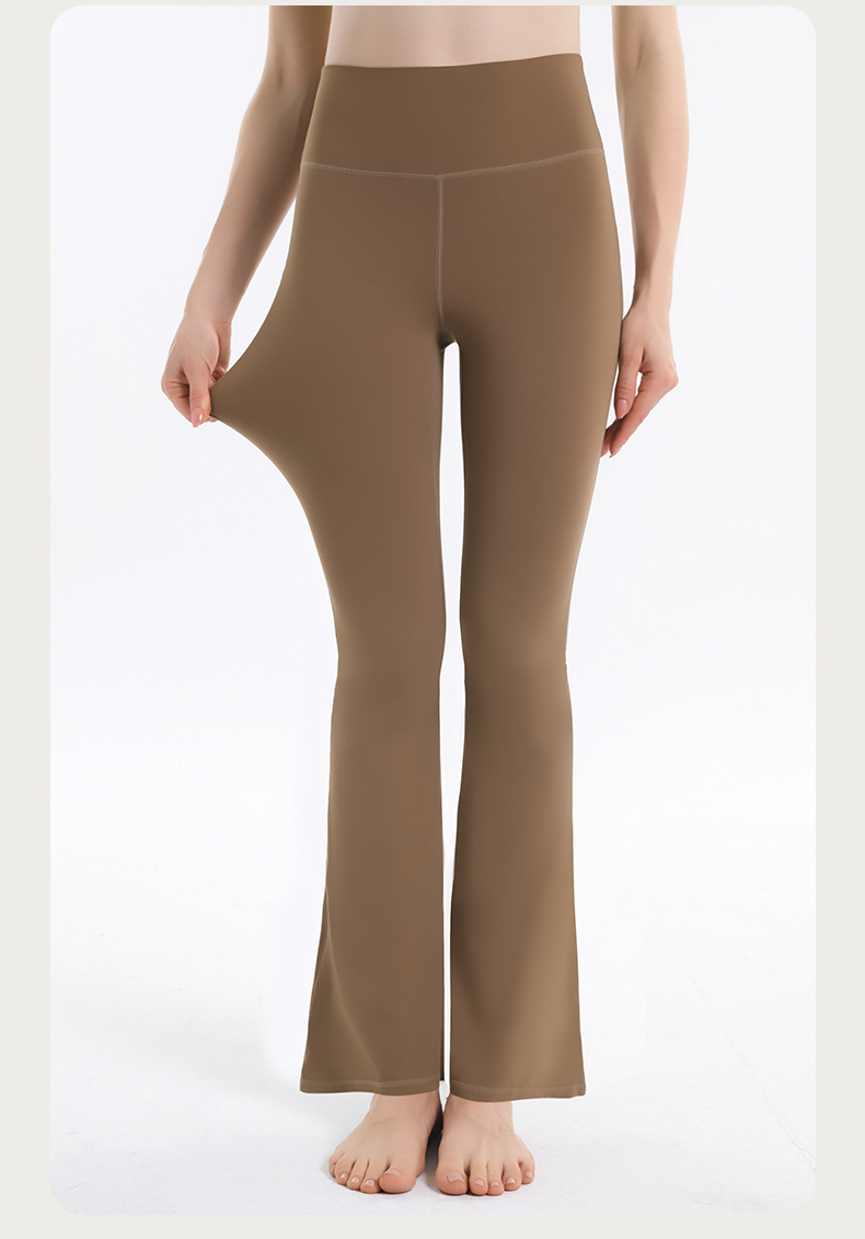 Color-block Striped Yoga Pants for Women, Flared Long Pants for Running and Fitness SKL-QY-K3531
