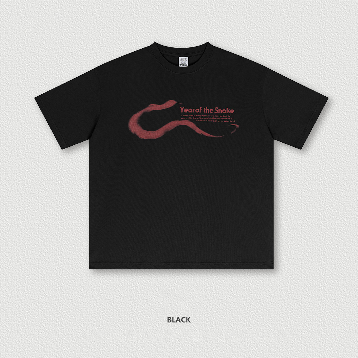 Simple Year of Snake Printed Short Sleeve  BE7527