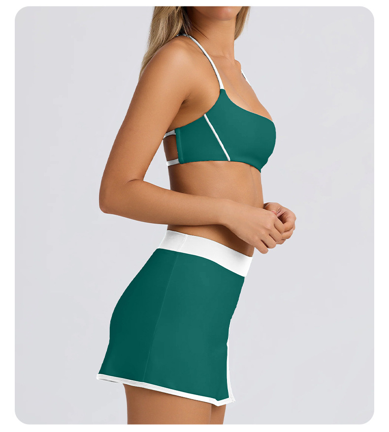 Long-Sleeve Ruffled Golf & Tennis Skirt SKL-QY-K4597