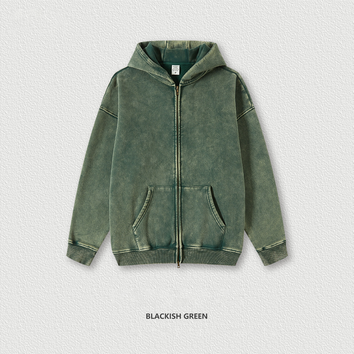 Vintage Zip-Up Hooded Cardigan Sweatshirt BEW0161