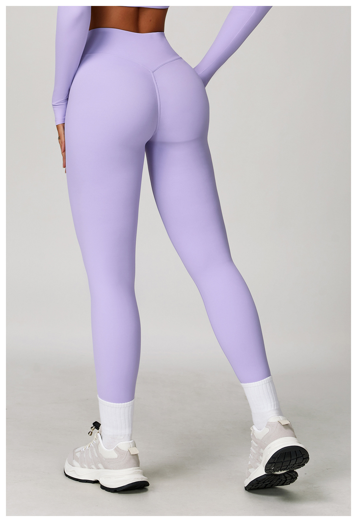  Women's Cross-Waist High-Waisted Compression Seamless Yoga Leggings 4501