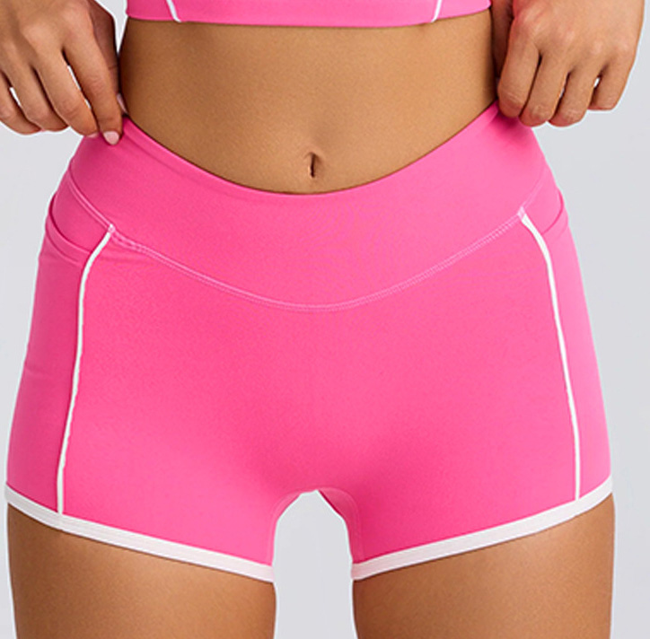 Colorblock Sports Yoga Shorts SKL-QY-K4598