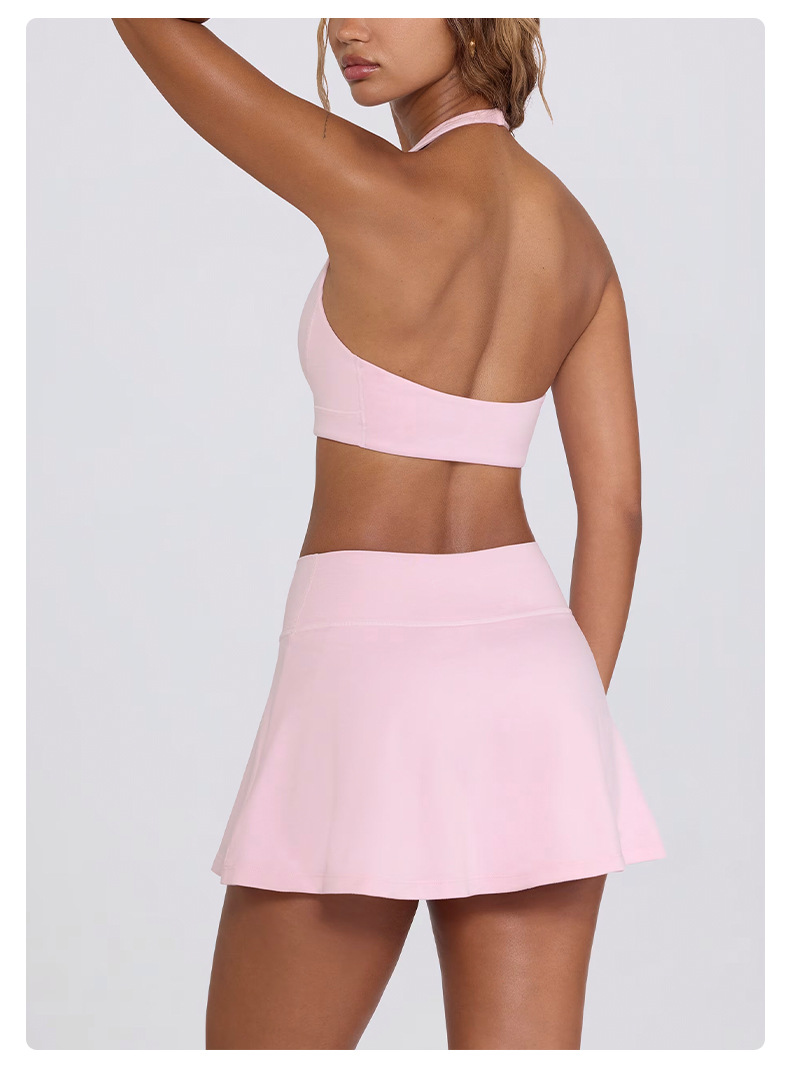 Quick-Dry Sports Bra & Tennis Skirt SKL-QY-K6510