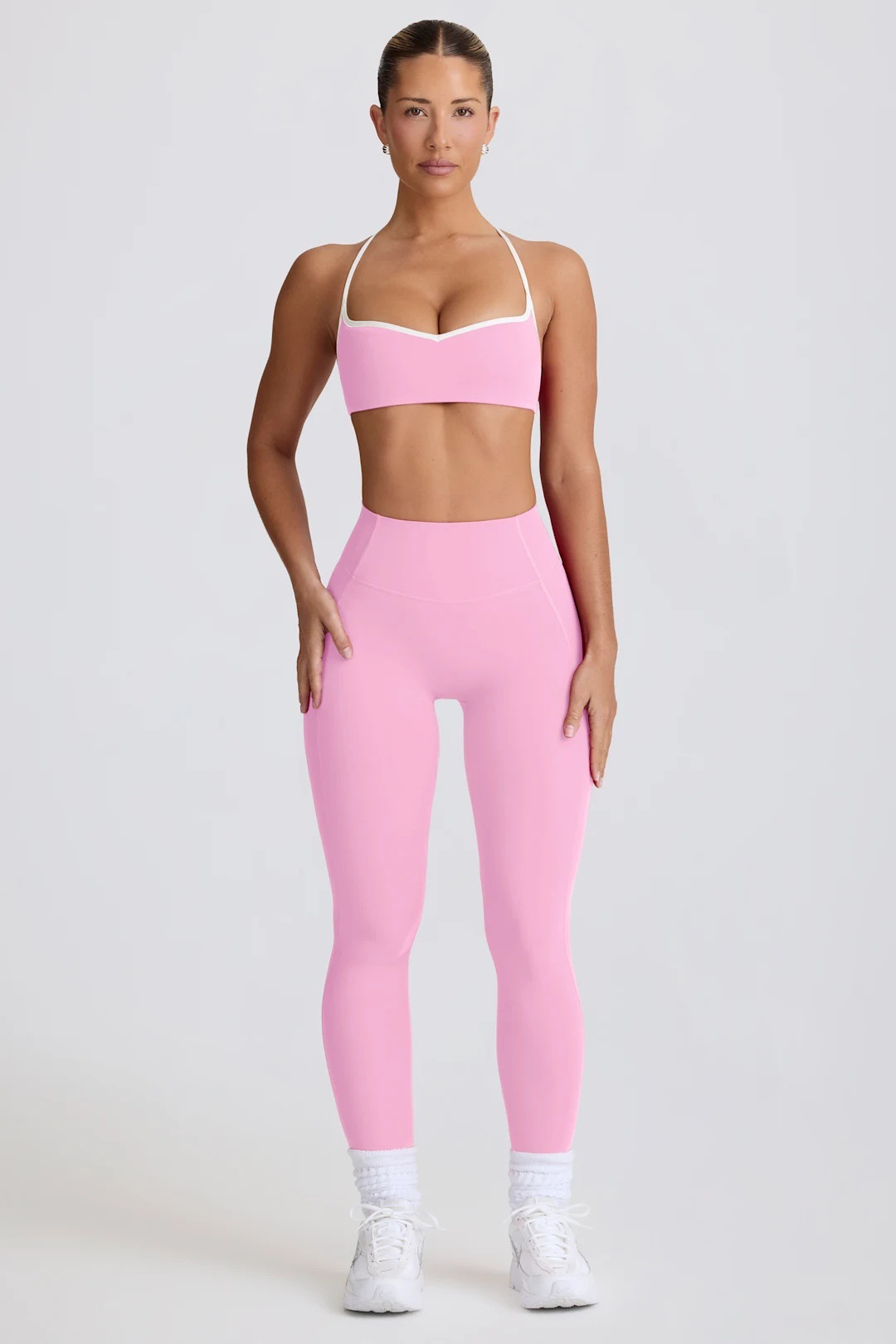 Flat-Waist Solid Color Athletic Yoga Pants SKL-FNK25119