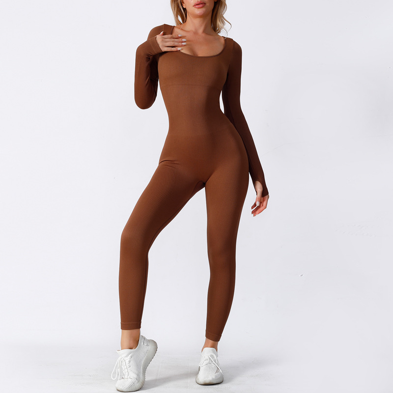 Seamless Long Sleeve Yoga Jumpsuit SGBS-LT3306