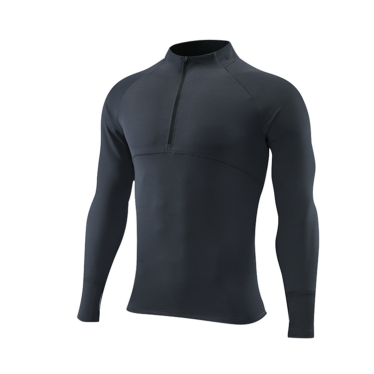 Men's Zip-Up Slim Fit Quick Dry Long Sleeve Shirt  808
