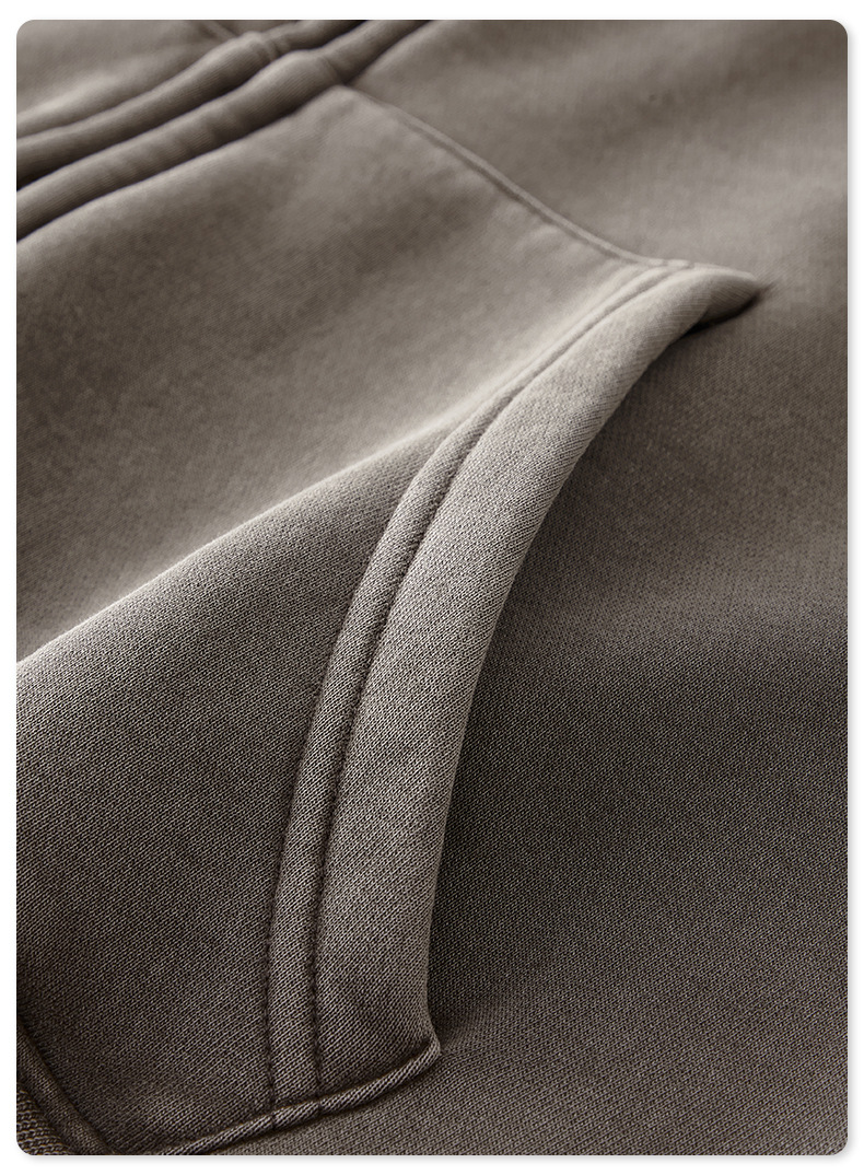  Vintage Washed Zip-Up Hoodie Jacket BEN822