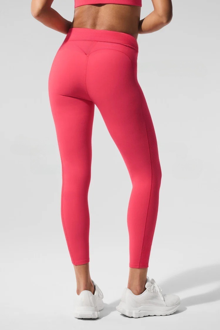 Colorblock High-Waisted Ankle-Length Fitness Training Pants SKL-FNK25138