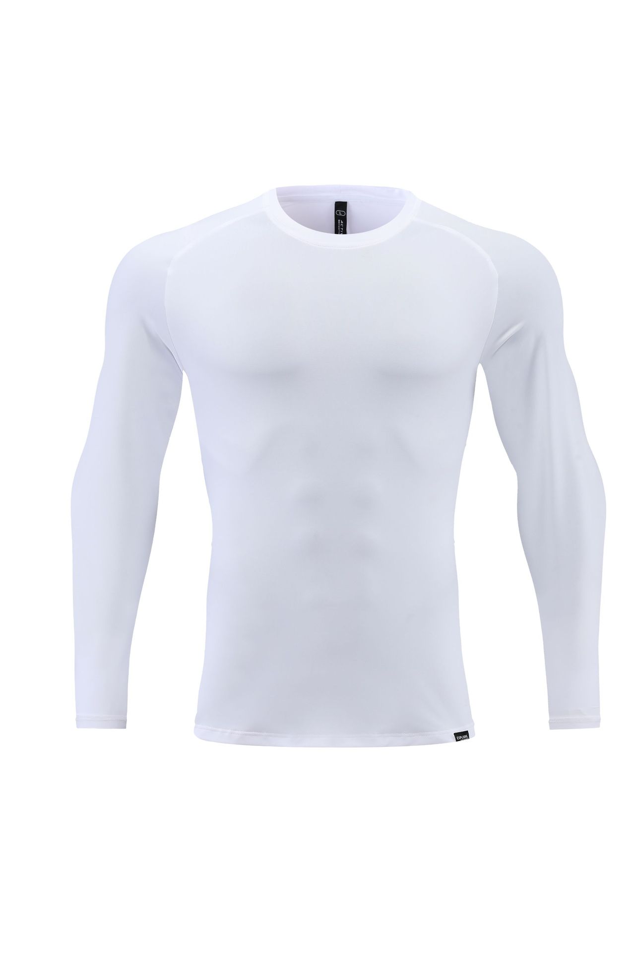 Men's Long Sleeve Round Neck Shirt - Moisture Wicking, Stretchable 895