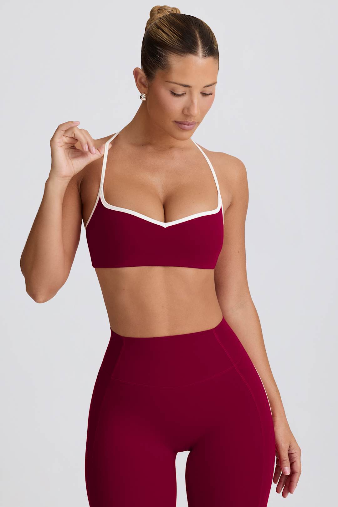 Colorblock Thin Strap U-Neck Racerback Tank Top SKL-FNK25119