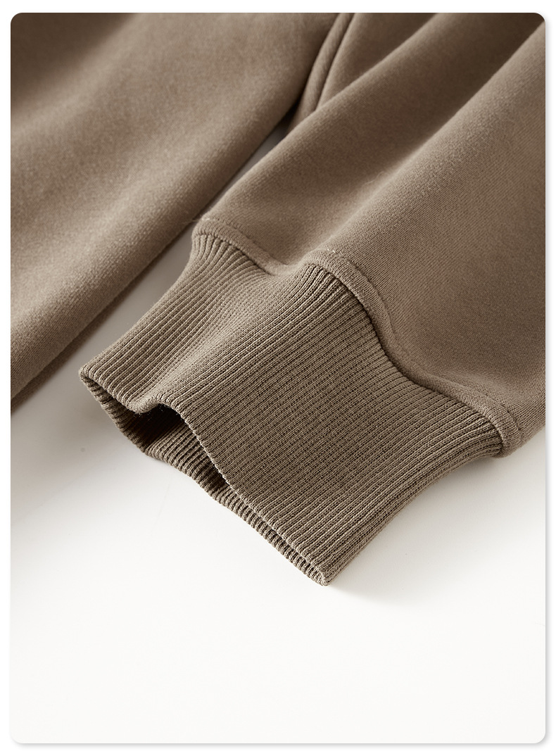  Fleece-Lined Loose Fit Hooded Zip-Up Jacket BEW0215