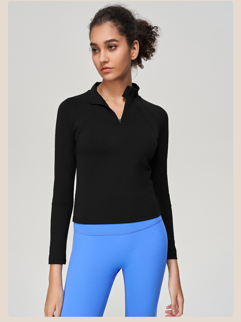 Slim-Fit Women's Long-Sleeve Zip-Up Breathable Jacket SKL-QY-T3822