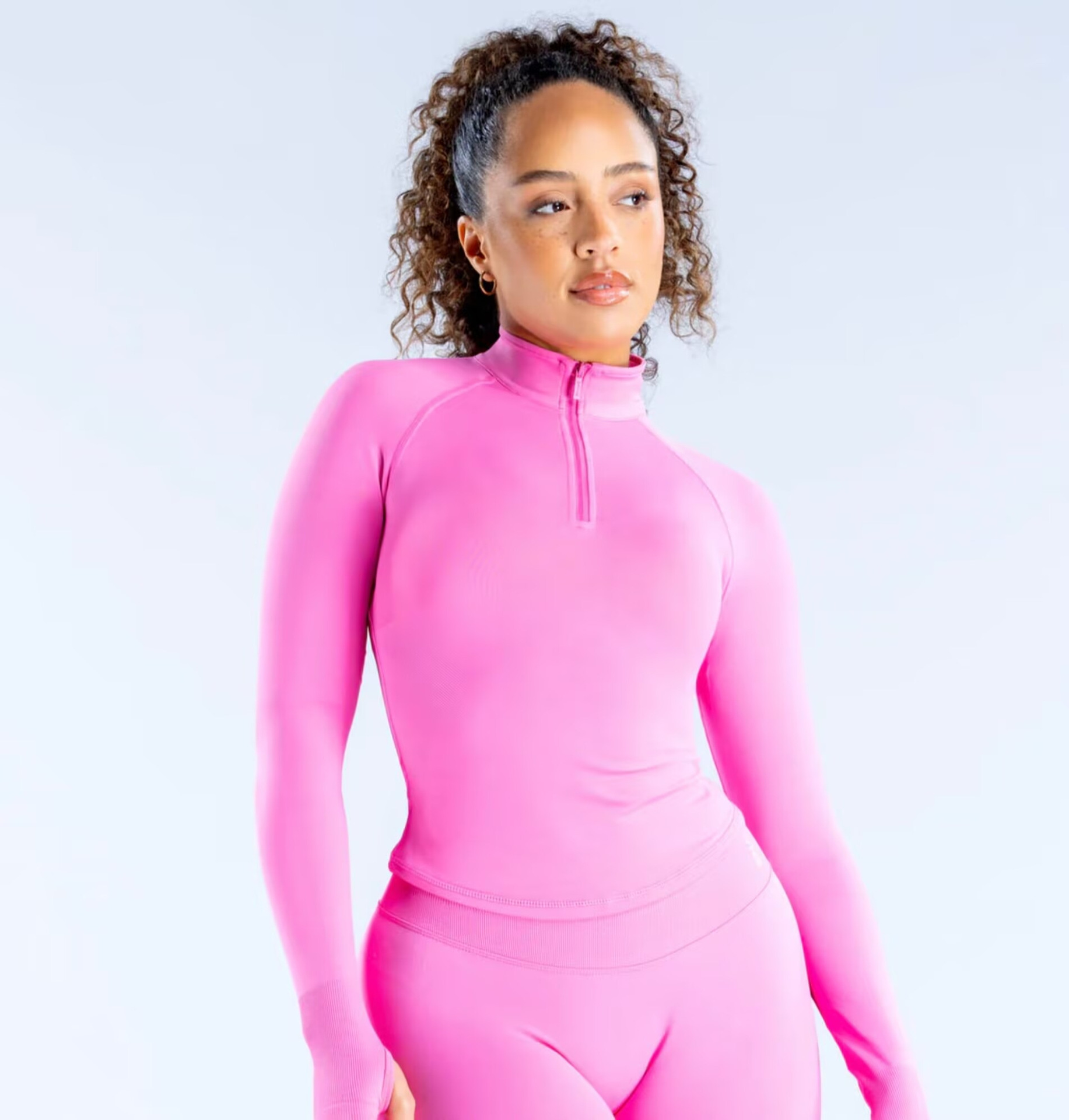 Zippered Yoga Long Sleeve Compression Top SG8001WT1